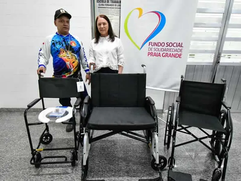 Empresário de Praia Grande/SP doa 3 cadeiras de rodas para o Fundo Social