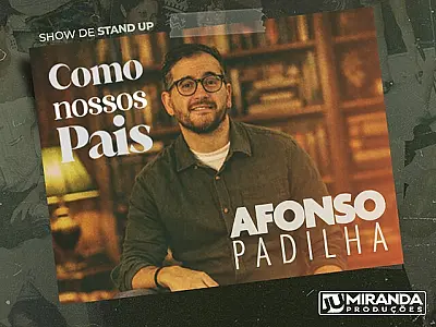 Afonso Padilha apresenta stand up neste sábado (16), em Guarujá
