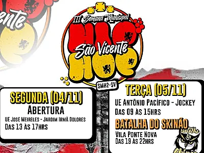 Semana do Hip Hop celebra cultura urbana com atividades espalhadas por toda São Vicente