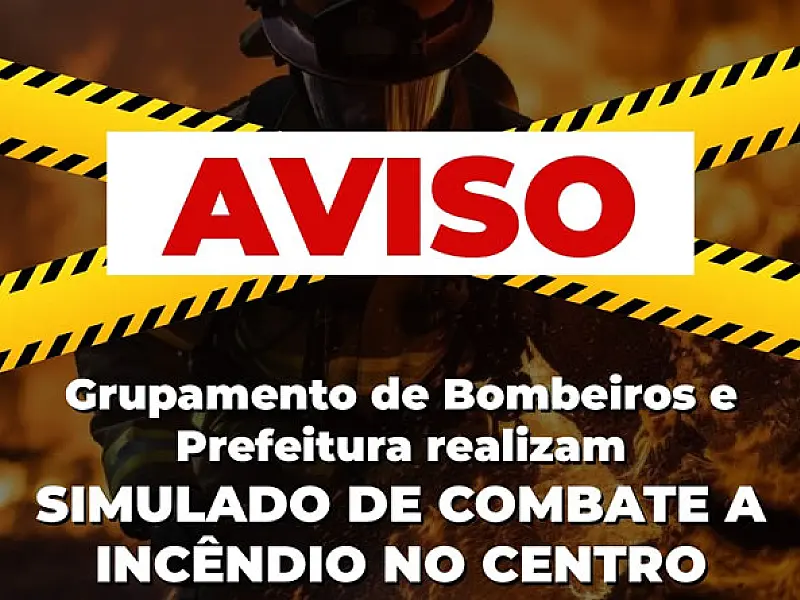 Bombeiros e Prefeitura realizam simulado de combate a incêndio no Centro de São Vicente