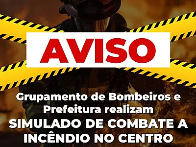 Bombeiros e Prefeitura realizam simulado de combate a incêndio no Centro de São Vicente