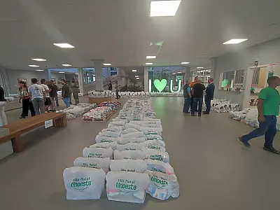 Fundo Social de Solidariedade recebe cestas de alimentos de faculdade da região