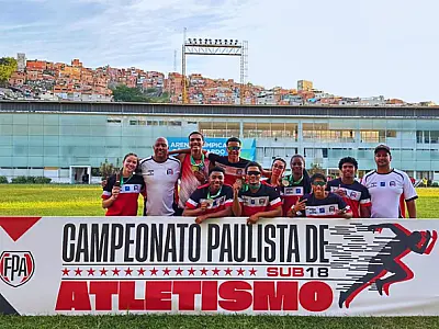 Atletismo sub-18 de Praia Grande/SP fica entre as quatro melhores equipes do Estado de São Paulo