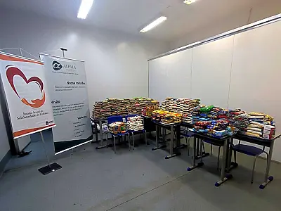 Fundo Social de Cubatão recebe mais de meia tonelada de alimentos do Instituto Alpha