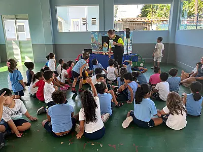 Programa educativo de trânsito abre agenda do ano e já atende mais de 250 alunos em Santos