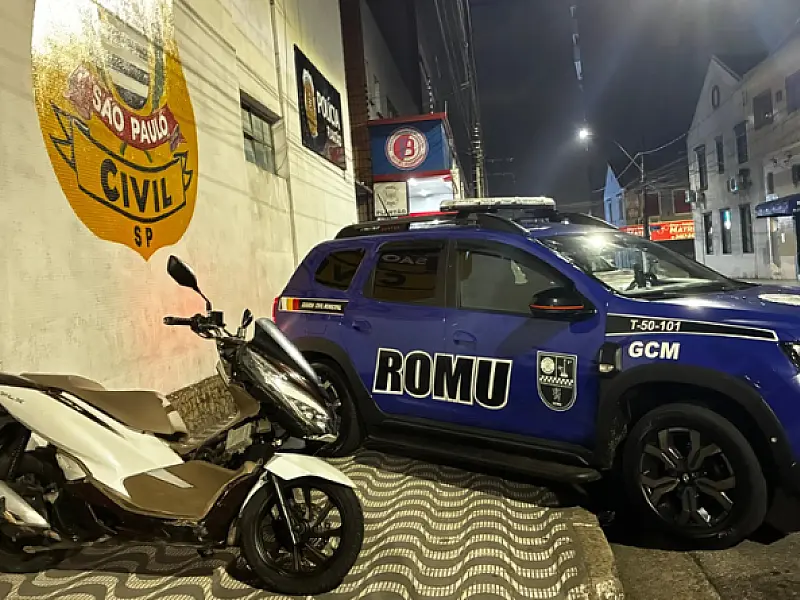 Após perseguição, GCM detém homem com motocicleta roubada em São Vicente