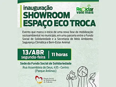 Cubatão lança vitrine sustentável com troca de recicláveis por moeda social nesta segunda (13)