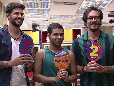 Vini é o mais desejado no pódio dos colegas no BBB 22