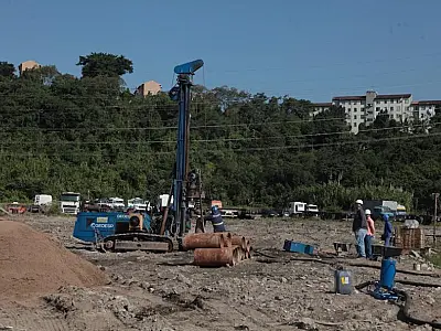 Começa estaqueamento para construção de 574 moradias na Zona Noroeste de Santos