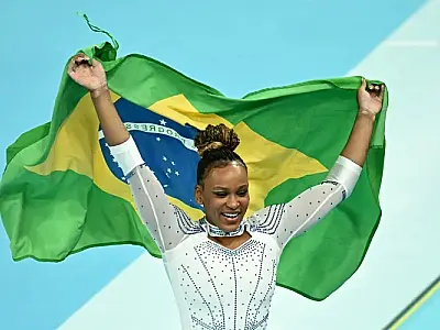 Rebeca Andrade conquista a prata na final do salto nos Jogos de Paris