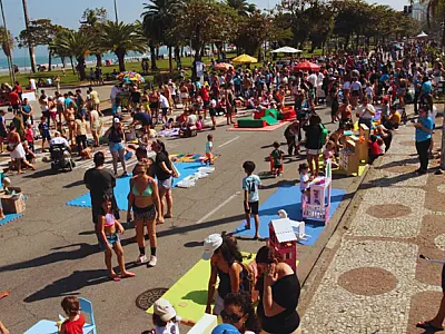 Avenida da orla de Santos tem bloqueio parcial no domingo para atividades de esporte e lazer