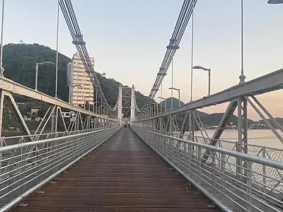 Acesso a Praia Grande via Ponte Pênsil estará interditado na manhã desta terça