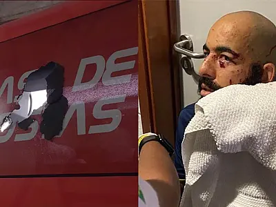 Ônibus do Bahia sofre ataque a bomba antes de jogo e atletas ficam feridos