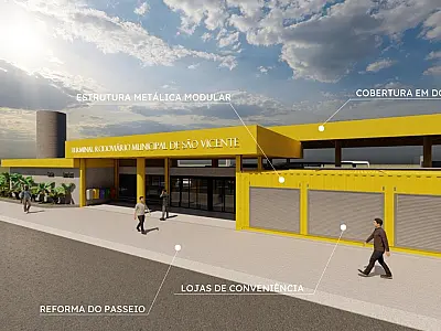 Tem início a obra da rodoviária, parte do Programa São Vicente de Cara Nova lançado