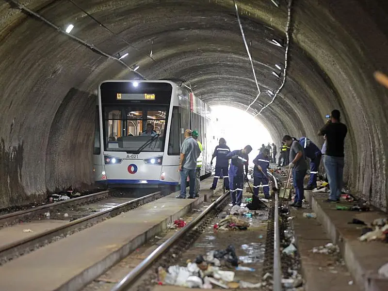 Barreira para pedestres será instalada no túnel do VLT em Santos