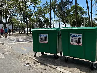 Em oito anos, Guarujá instala 1.050 novos contentores de lixo de mil litros