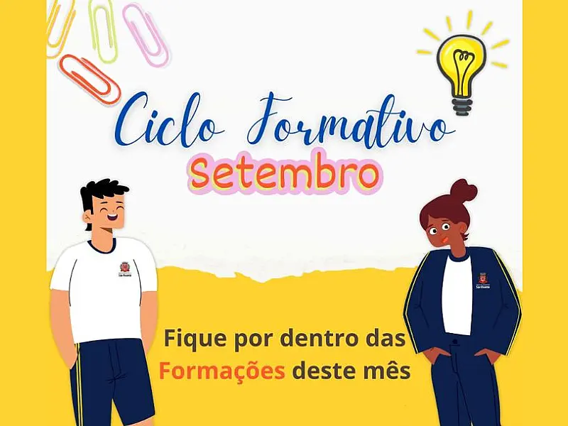 Agenda da Educação tem ciclo formativo para a segunda quinzena de setembro