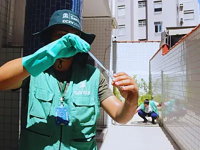 Santos inicia última avaliação da quantidade de larvas de Aedes em 2025