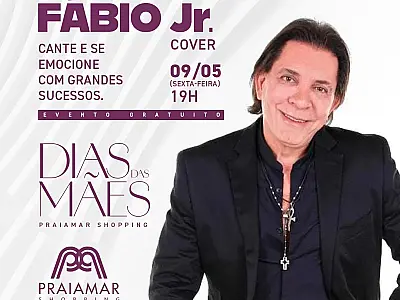 Praiamar Shopping realiza apresentação cover de Fábio Jr. em homenagem ao Dia das Mães