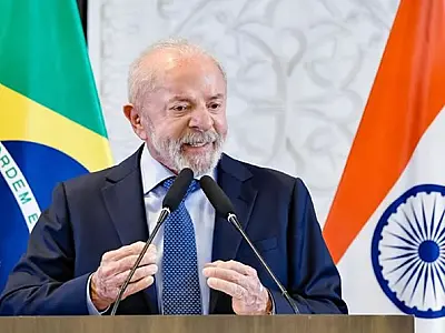 "É importante mostrar para o mundo o momento que vive o Brasil", diz Lula, na despedida da Índia
