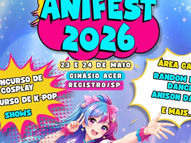 AniFest 2026 vem com tudo nos dias 23 e 24 de maio