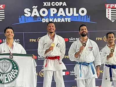 Caratê de Praia Grande conquista cinco medalhas de ouro na Copa São Paulo, em Paulínia