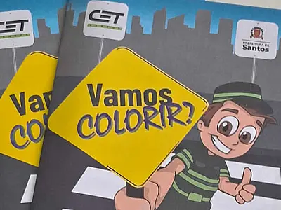 Cartilha educativa "Respeite a sinalização" será distribuída nas escolas de Santos