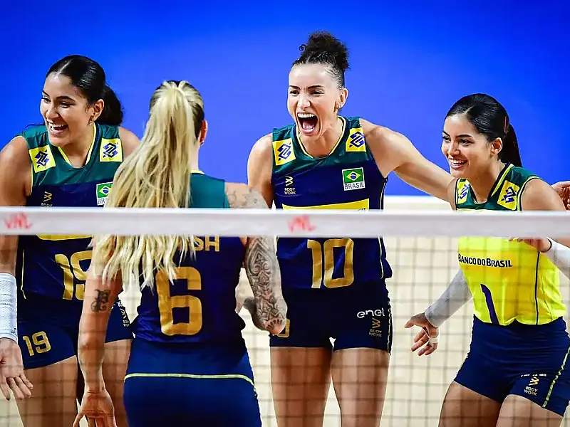 Invicto, Brasil atropela Bulgária na Liga das Nações Feminina de Vôlei