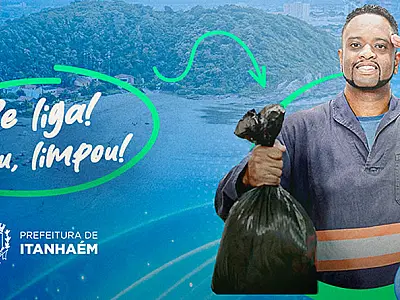 Itanhaém lança campanha "Se liga, sujou limpou!" para reforçar limpeza urbana com apoio da população