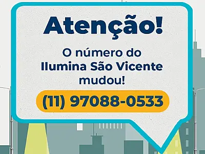São Vicente atualiza contato para reparos na iluminação pública