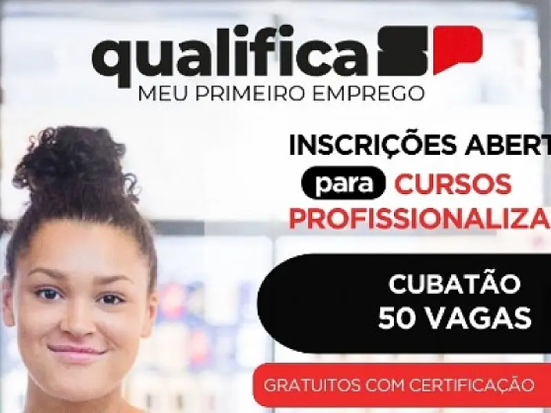 Cubatão tem curso 'Meu primeiro emprego' para jovens de 16 a 24 anos: inscrições até dia 27