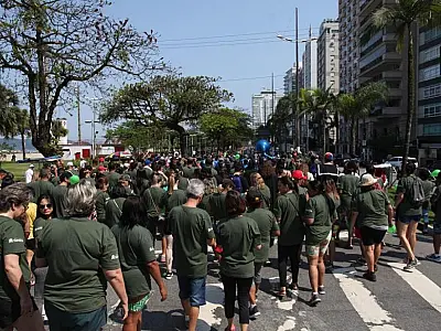 Caminhada pela Vida acontece neste domingo, dia 18, pela orla de Santos