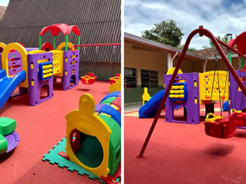 Prefeitura instala novos parquinhos infantis nas escolas municipais