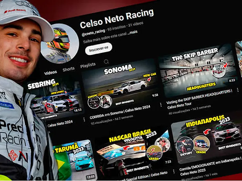 Celso Neto estreia canal no YouTube para conectar fãs e revelar os bastidores do automobilismo