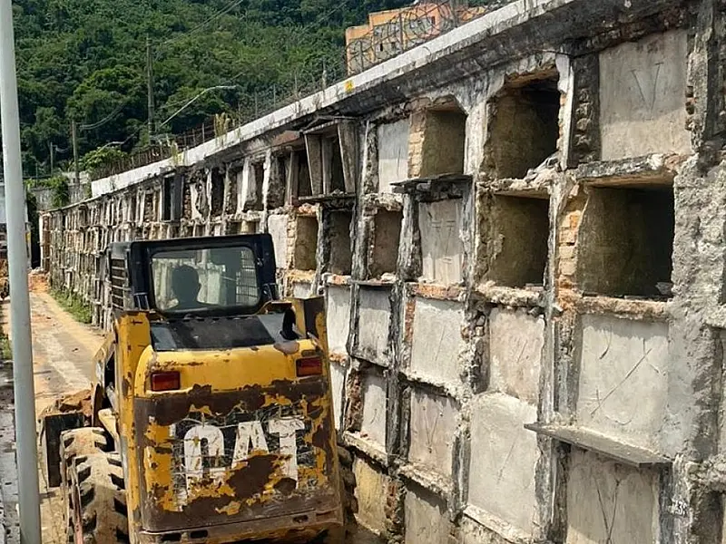 Iniciadas obras de ampliação em cemitério de Santos