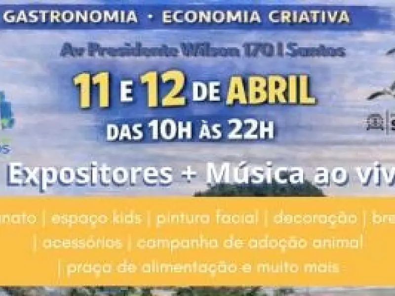Fim de Semana em Santos tem agenda diversa com feiras e lançamento de livro