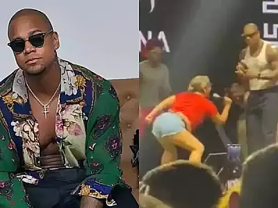 Léo Santana dá bronca em fã que fez gesto obsceno no palco do show