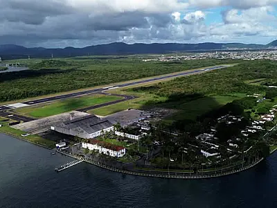 Nova pista do Aeroporto de Guarujá é inaugurada e começam as obras do terminal