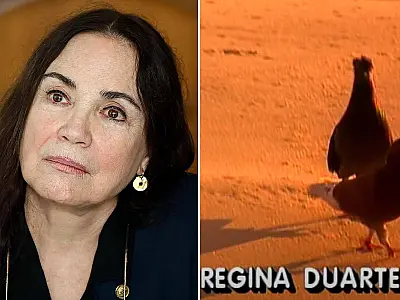 Regina Duarte como pomba em abertura de novela vira meme nas redes sociais