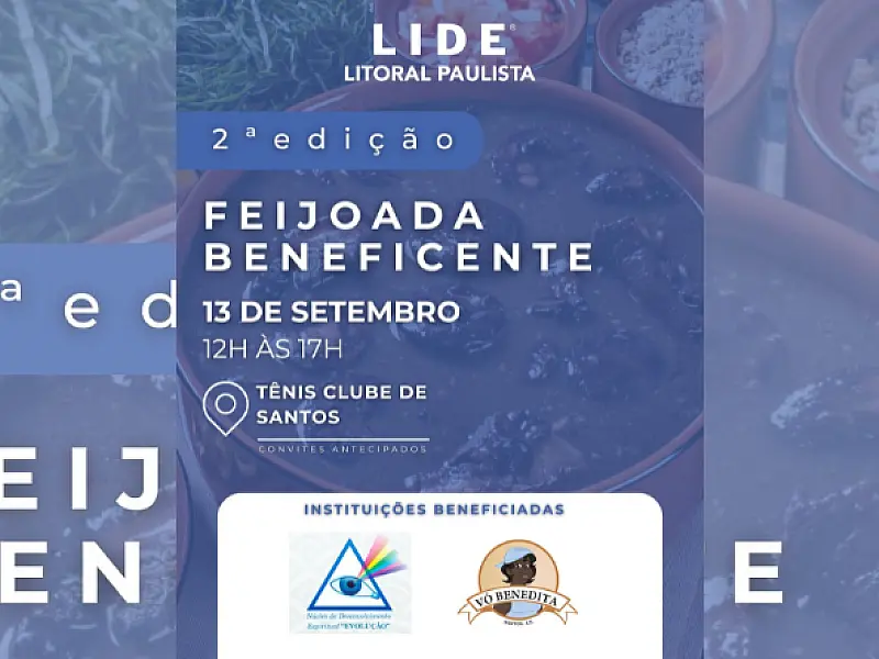 LIDE Litoral Paulista realiza 2ª edição da Feijoada Beneficente em Santos