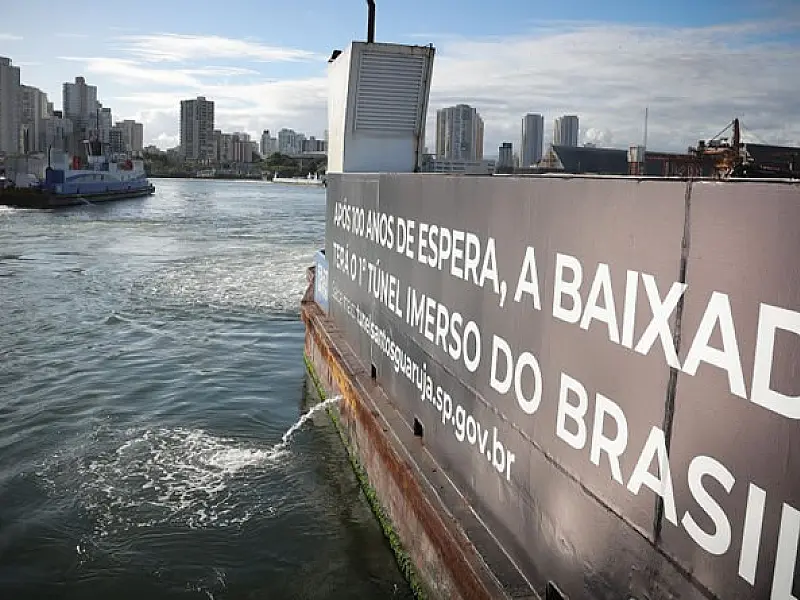 Governo de São Paulo abre crédito de R$ 2,6 bi e garante cronograma de obra do túnel Santos-Guarujá