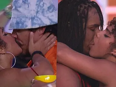 Maria beija Eliezer e Linn na mesma festa no BBB 22