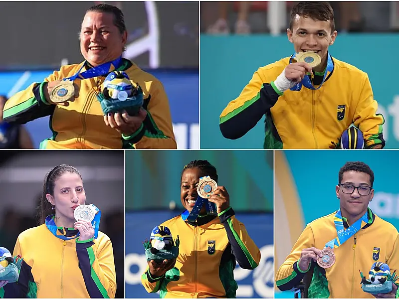 Time paralímpico de Santos brilha com 11 medalhas e recorde mundial no Parapan 2023 no Chile