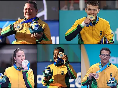 Time paralímpico de Santos brilha com 11 medalhas e recorde mundial no Parapan 2023 no Chile