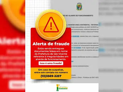 Prefeitura de São Vicente emite alerta sobre tentativa de golpe usando o nome da administração
