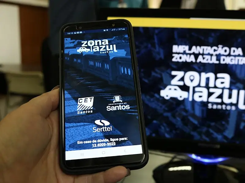 Compra de créditos pelo aplicativo Zona Azul em Santos poderá ser feita via Pix