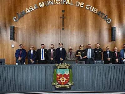Câmara de Cubatão concede moção de aplausos ao atleta Enzo Lugli