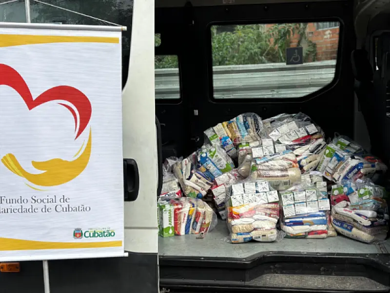 Fundo Social de Solidariedade de Cubatão entrega cestas de alimentos e agasalhos para famílias acompanhadas pelos CRAS