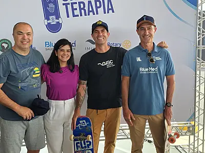 Com presença de Bob Burnquist, Skate Terapia passa a ser tratamento oferecido pela Blue Med