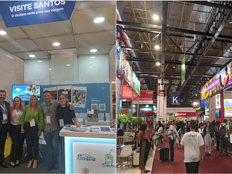 Cidade de Santos é divulgada na maior feira de turismo da América Latina